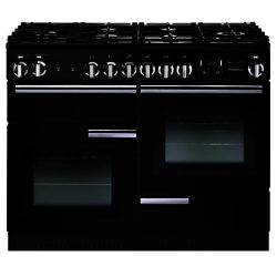 Rangemaster Professional+ 110 Dual Fuel Range Cooker Gloss Black